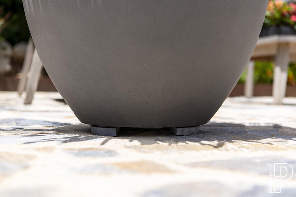 Jesslyn M 60/52 duża szara okrągła donica