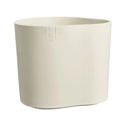 Eden 25 biała donica w organicznym kształcie linen white