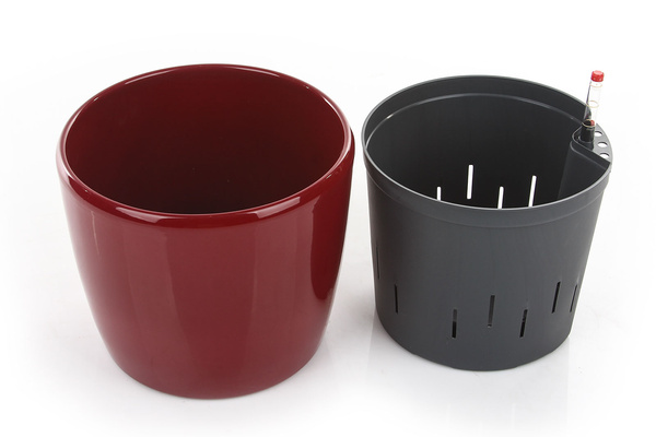 Zestaw do hydroponiki 22/19 Venus osłonka ceramiczna czerwona z połyskiem