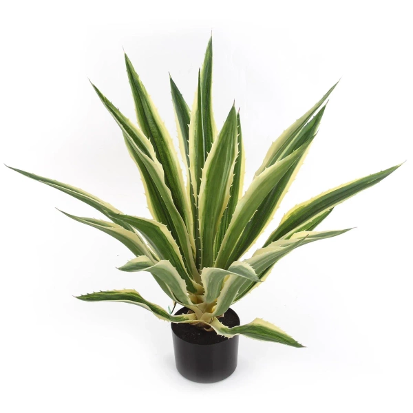 Sztuczna Agawa 70 cm zielono-żółta Weatherproof UV