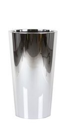 TUIT 33/61 chromowana srebrna doniczka okrągła wysoka z wkładem KROME