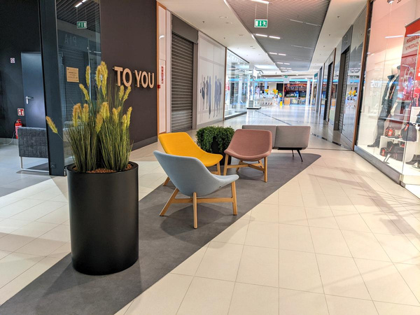 Sztuczna trawa z kłosami Foxtail 90 cm zielona