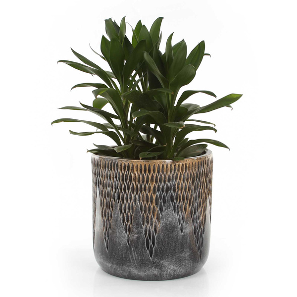 UNIVERSE COMET CYLINDER 28/27 cylindryczna doniczka brązowa