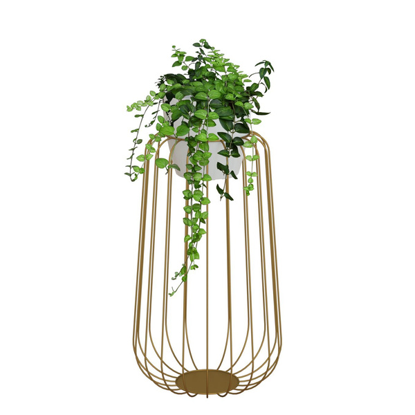 Kwietnik designerski TAJ MAHAL IRON 90 cm złoty