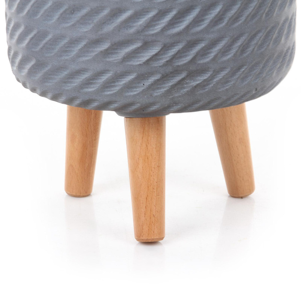 CORDA CYLINDER 30/46 osłonka na drewnianych nóżkach szara