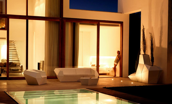 FAZ VONDOM 44x49/110 wysoka donica biała designerska