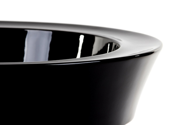 MISIA 60/48 donica okrągła czarna lakierowana