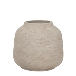 Jabari L 17/16 szary rustykalny wazon z kamienia