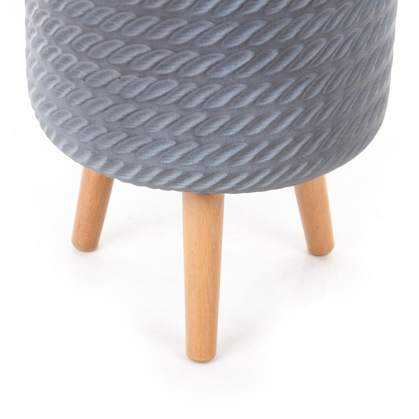 CORDA CYLINDER 24/35 osłonka na drewnianych nóżkach szara