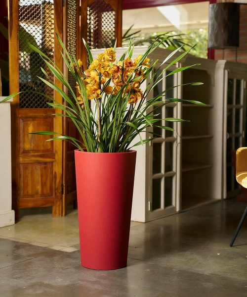 Tuit Raw 40/75 donica wysoka z wkładem brick red