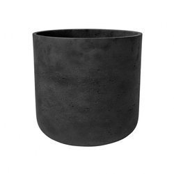 Charlie XL 32/31 czarna donica cylindryczna kamienna