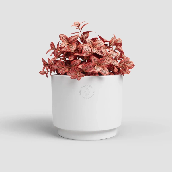 Echo 19/18 biała doniczka ceramiczna walec