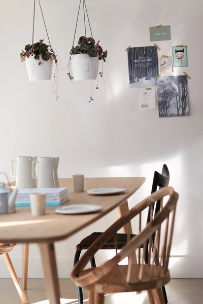 Brussels 18 doniczka wisząca biała