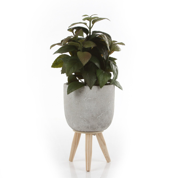 JIMMY 14/22,5 cm jasnoszara osłonka na drewnianych nóżkach