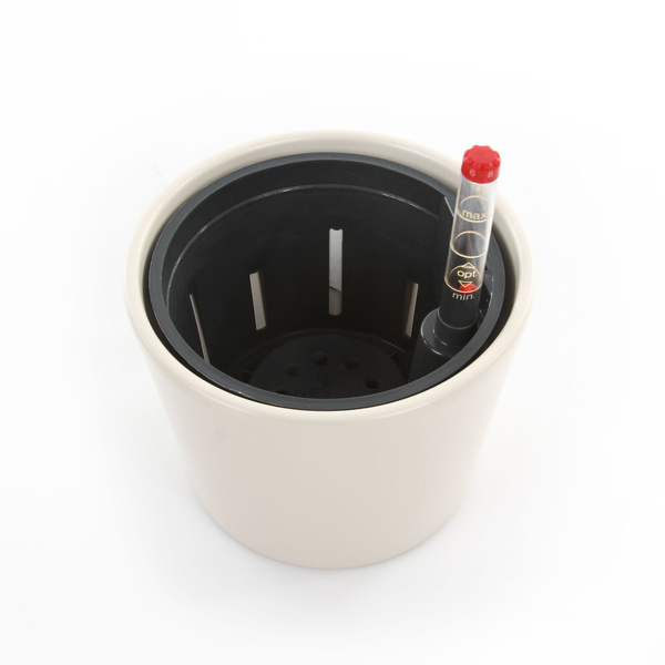 Zestaw do hydroponiki Leni 11/9 Vasa osłonka ceramiczna kremowa