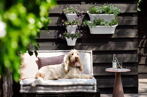 Corsica Vertical Forest Large doniczki białe wiszące na ścianę 2 sztuki