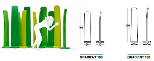 Gradient 160 cm zieleń wiosenna