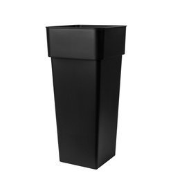 DUO Quadro 38x38/80 donica wysoka kwadratowa z wkładem czarna