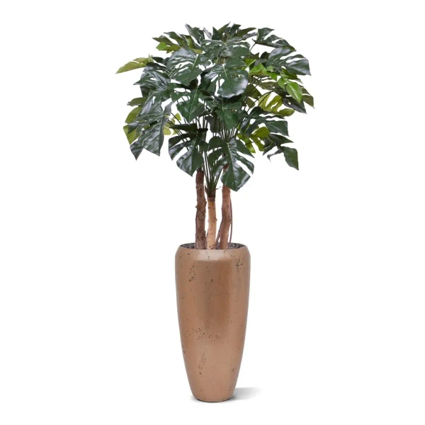 Sztuczna Monstera 120 cm na drewnianych pniach deluxe