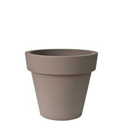 IKON 40/36 doniczka okrągła taupe z rantem