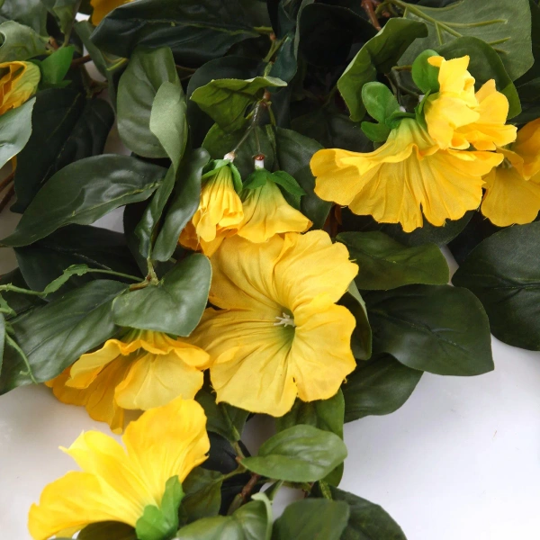 Sztuczna Petunia pnącze 80 cm deluxe żółte kwiaty