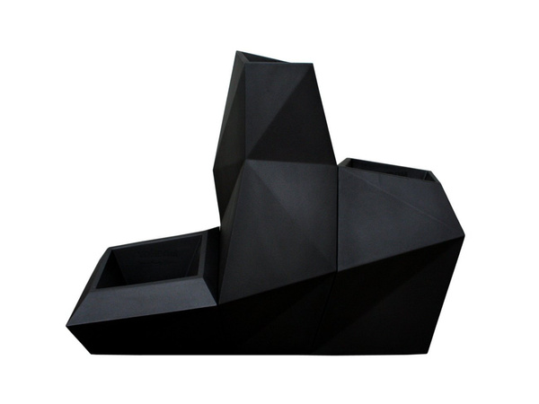 FAZ VONDOM 66x55/70 wysoka donica designerska czarna