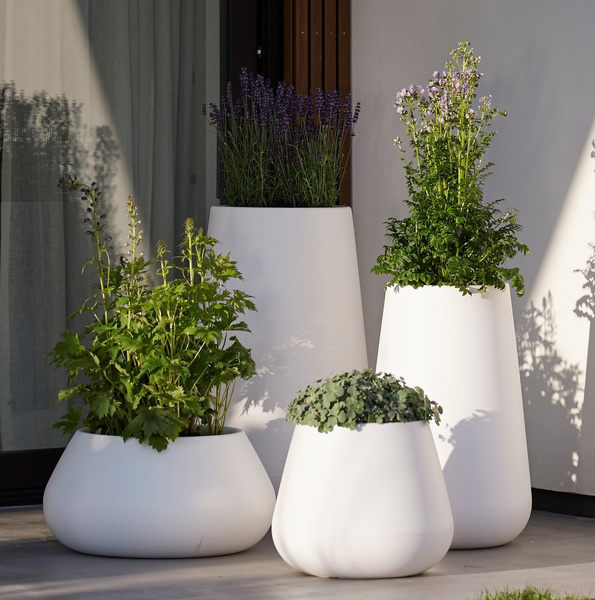 Pure Cone 45/36 Elho donica okragła biała