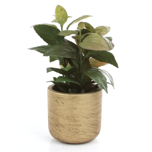 Charlie XS 12/11,5 złota doniczka walec kamienna