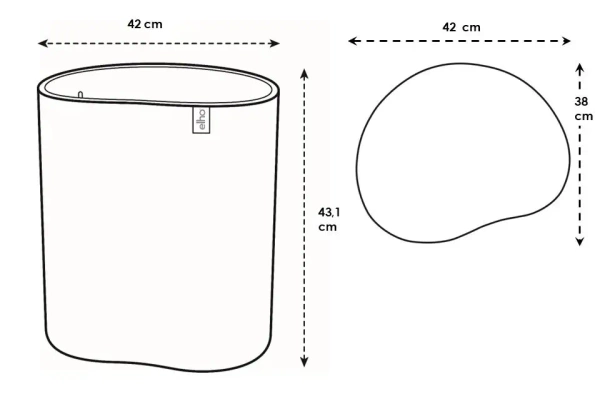 Eden Aquacare Medium 40 biała designerska donica linen white system samonawadniający