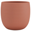 AURA 29/27 donica ceramiczna w paski terakota