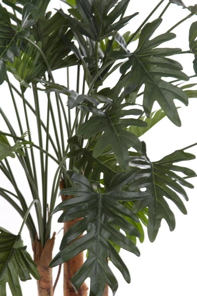 Sztuczny Filodendron Xanadu 120 cm na 3 drewnianych pniach deluxe