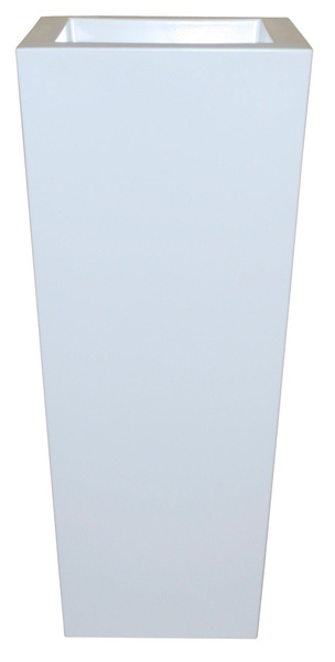 KIAM GLOSS 35x35/75 donica kwadratowa wysoka biała półpołysk