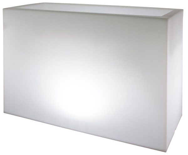 KUBE CASETTA HIGH 100x40/70 donica podświetlana prostokątna wysoka do wnętrza