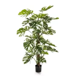 Sztuczny Filodendron na pniu 160 cm biało-zielony