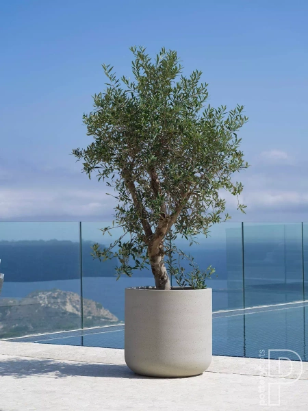 Jumbo Charlie M 84/80 beżowa duża donica kamienna