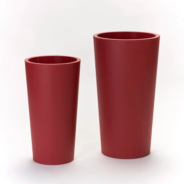 Tuit Raw 33/61 wysoka donica z wkładem brick red