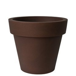 IKON 70/62 brązowa duża donica okrągła z rantem
