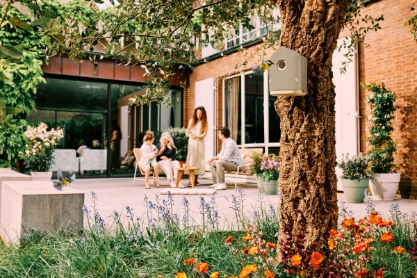 Cosy budka domek dla ptaków beżowy mushroom beige