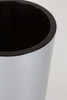 TUIT 33/61 satynowa srebrna doniczka wysoka z czarnym wkładem
