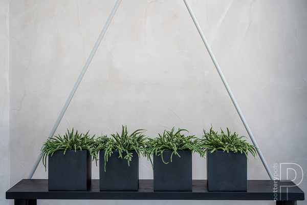 Fleur M 20x20/20 osłonka kwadratowa czarna mat