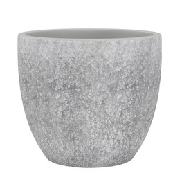 Hestia 25/22 doniczka ceramiczna szara z teksturą