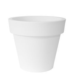 IKON 70/62 biała duża donica okrągła z rantem