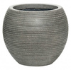 Abby S 23/20 doniczka kamienna kula prążkowana ciemnoszara