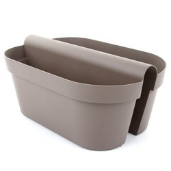 BE-UP CASSETTA 50x33/20 podłużna doniczka dwustronna taupe