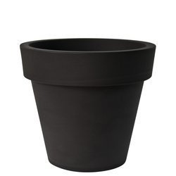 IKON 70/62 grafitowa donica okrągła z rantem czarna perła