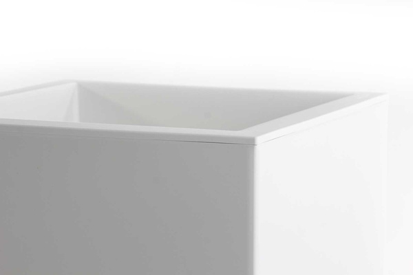 Kebe Quadro 40x40/40 donica kwadratowa na kółkach biała