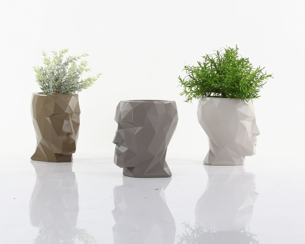 ADAN NANO Vondom 13x17/18 doniczka głowa zielona pistacjowa