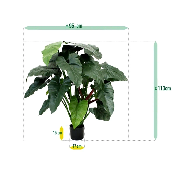 Sztuczny Filodendron 120 cm XL duże liście