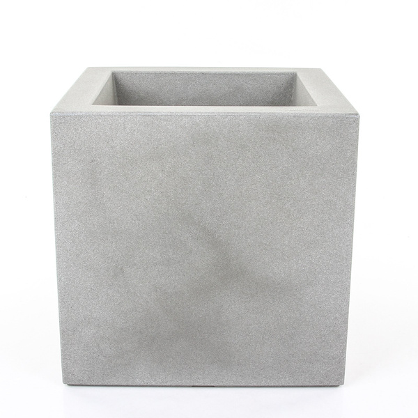 KUBE 30x30/30 doniczka kubik kwadratowa niska cementowa