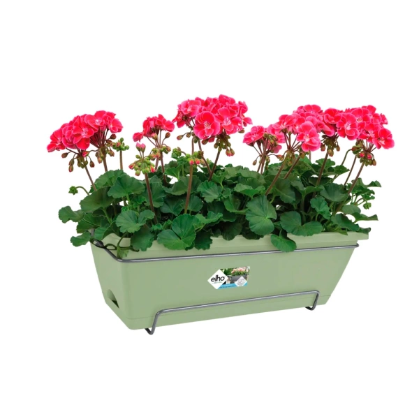 Barcelona 50x29/21 doniczka balkonowa z podstawką pistacjowa